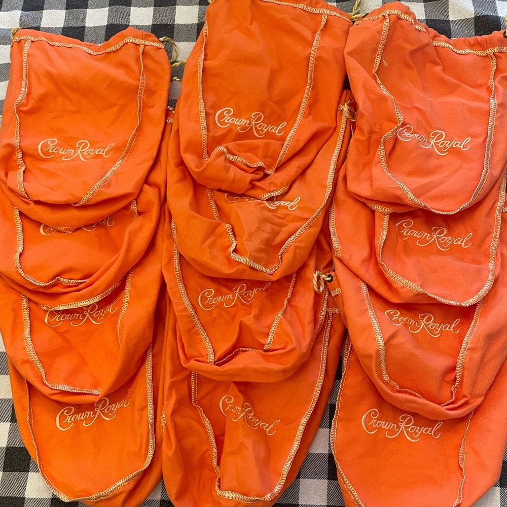 Peach Crown Royal bags